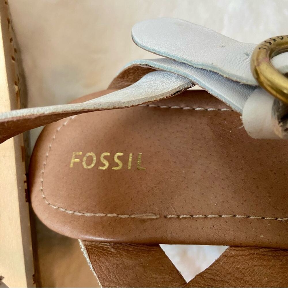 FOSSIL Leather Platform Sandals - Picture 8 of 9